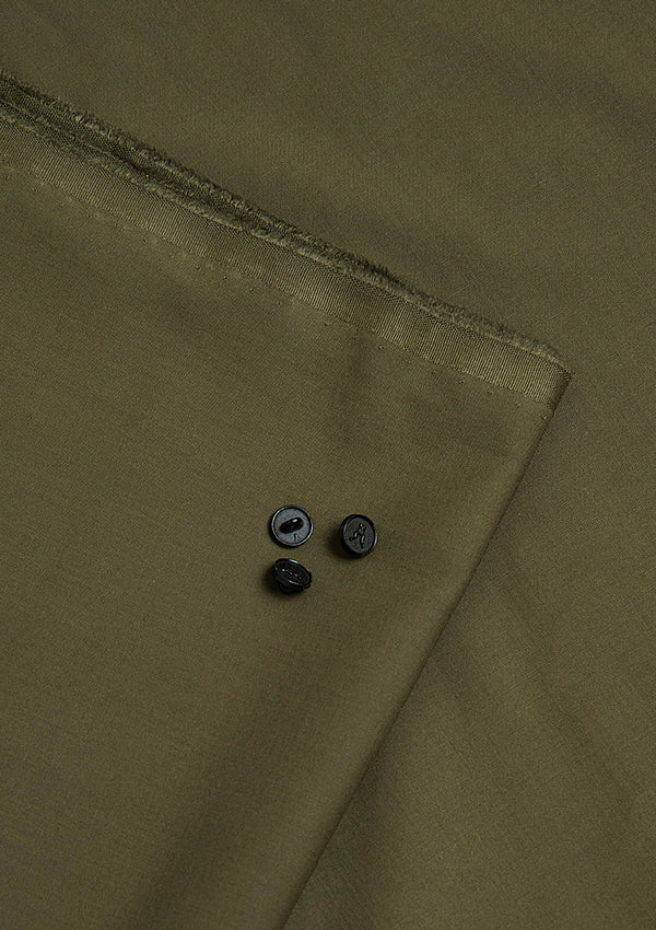 Fine Wash & Wear, Olive Green - Unstitched 4.25m