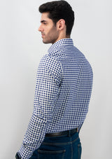 Classic Blue & White Check Shirt - RTW