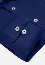 Small Collar Royal Blue Shirt - RTW