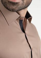 Premium 100% Egyptian Cotton, Brown, Collar - RTW