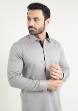Premium 100% Egyptian Cotton, Grey, Collar - RTW